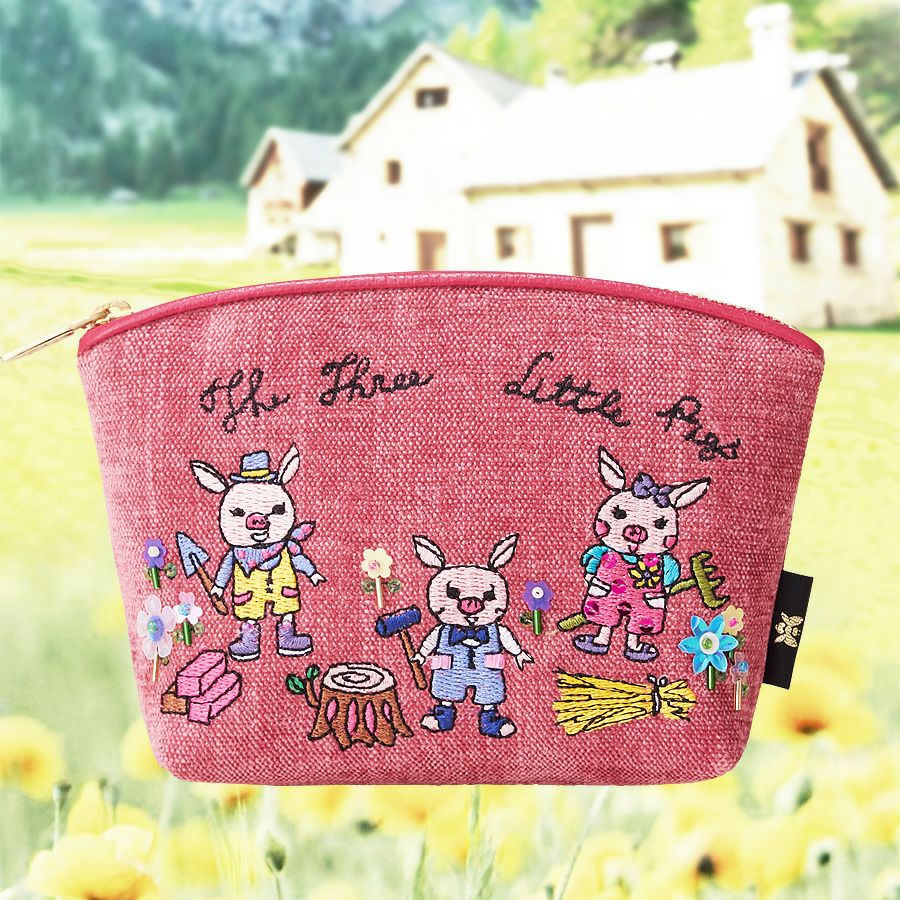 TO BE CHIC トゥービーシック カーディガン ピンク 花モチーフ ビーズ スリーリトルピッグス ポーチ Think Bee! 公式 | Think Bee