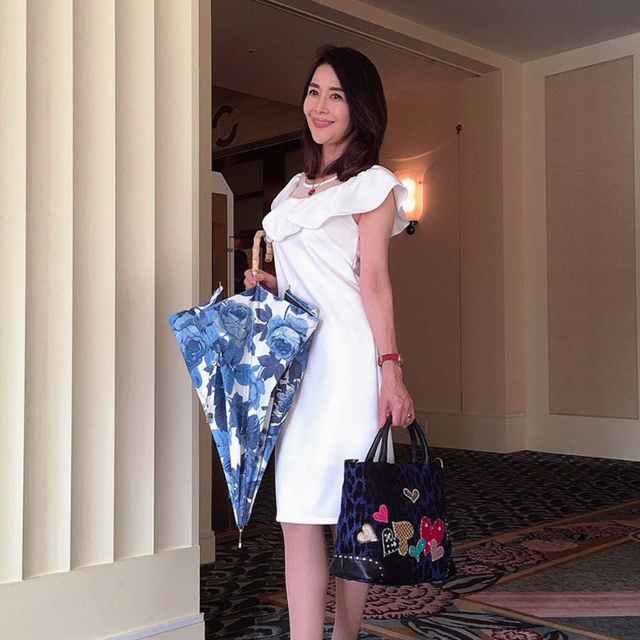 カサノヴァ 晴雨兼用長傘 (ブルーローズ) / Think Bee! 『公式