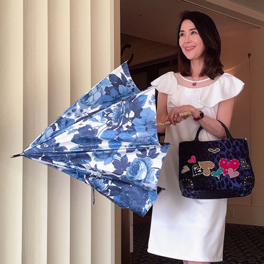 カサノヴァ 晴雨兼用長傘 (ブルーローズ) / Think Bee! 『公式
