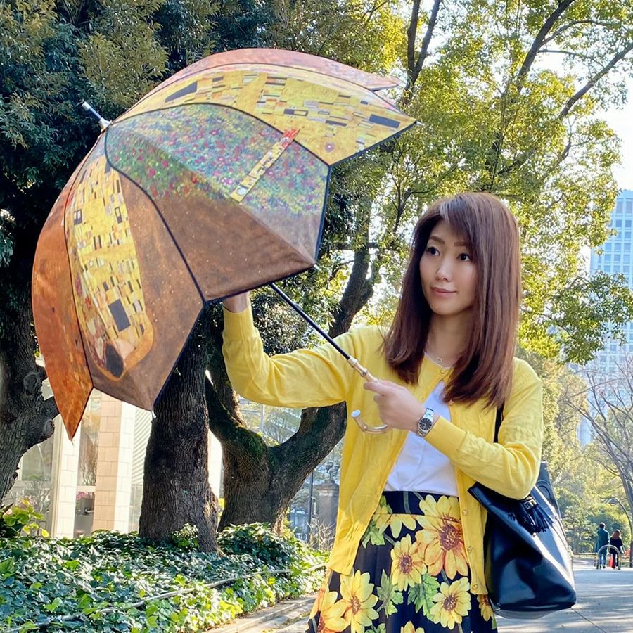 在庫数1 個＞カサノヴァ 晴雨兼用長傘 (クリムトコラージュ) / Think