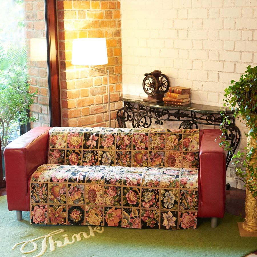 ニューカワイ パッチワーク風マルチカバー ＜260x187.5cm＞/ Think Bee