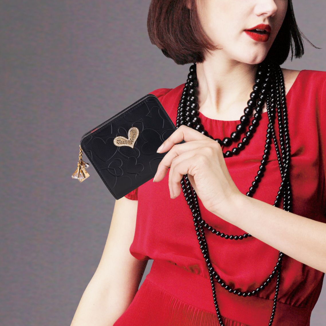 ハーティハート 2つ折財布（ブラック） / Think Bee! 『公式』 | Think