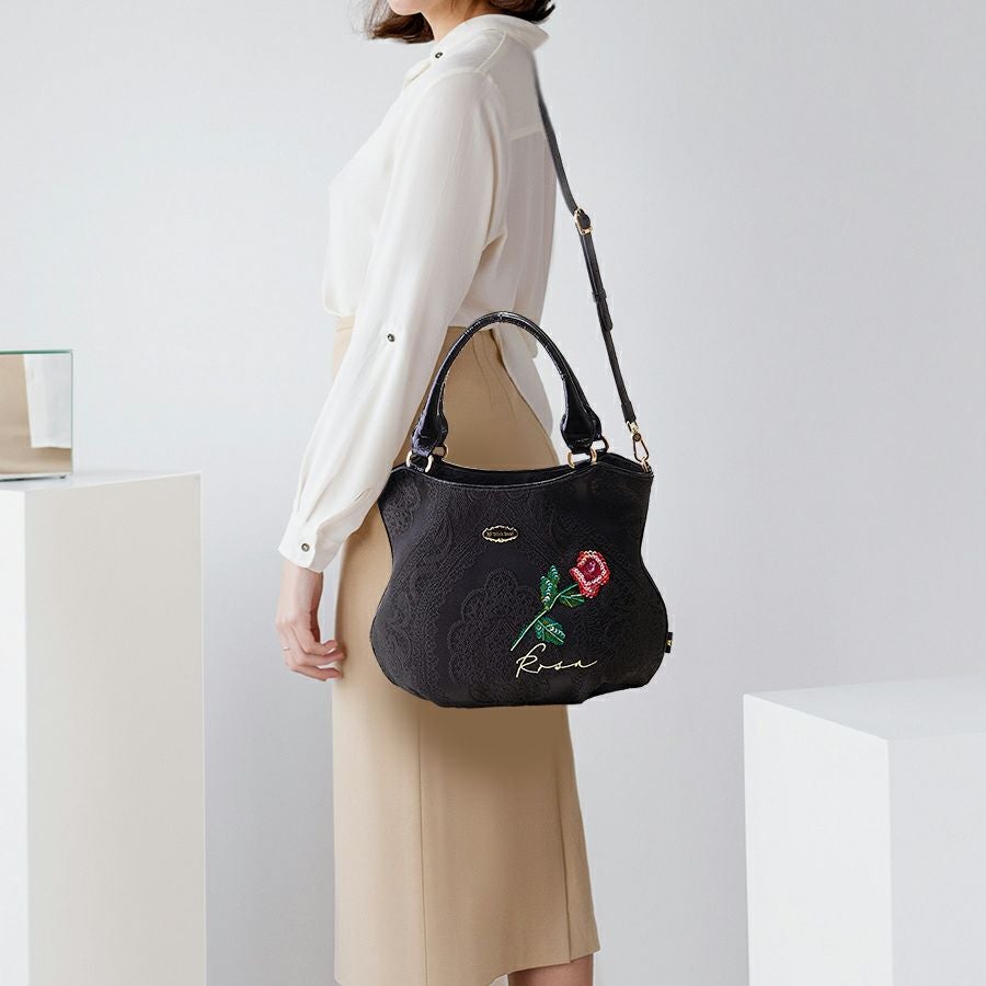 カルメンロッサ バッグ（2ウェイタイプ）（ブラック） / Think Bee