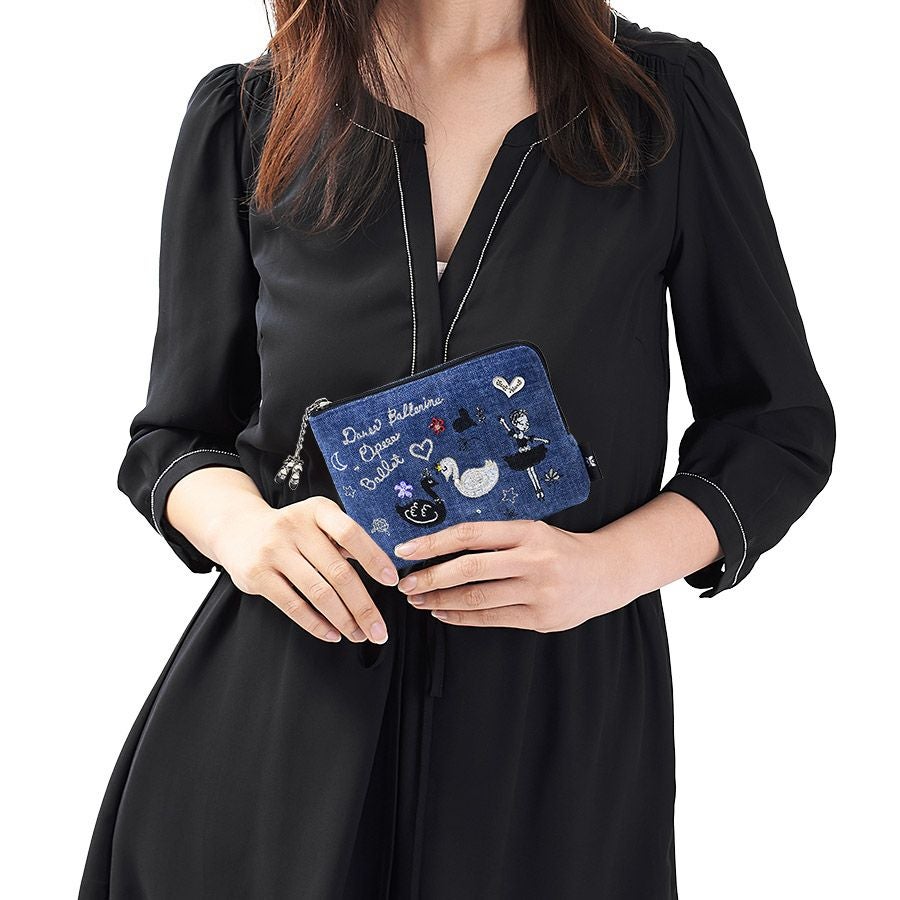 在庫数5 個＞スワンレイクドリームス ポーチ（ブルー） / Think Bee