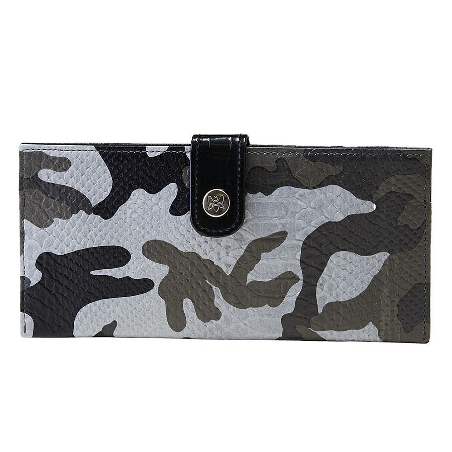 在庫数6 個＞タフィービー 長財布（薄型）（カモフラグレー×ブラック