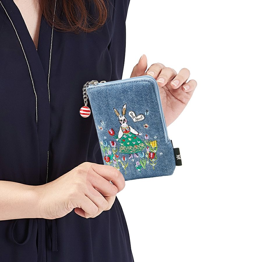 在庫数1 個＞バニービー ポーチ（ブルー） / Think Bee! 『公式