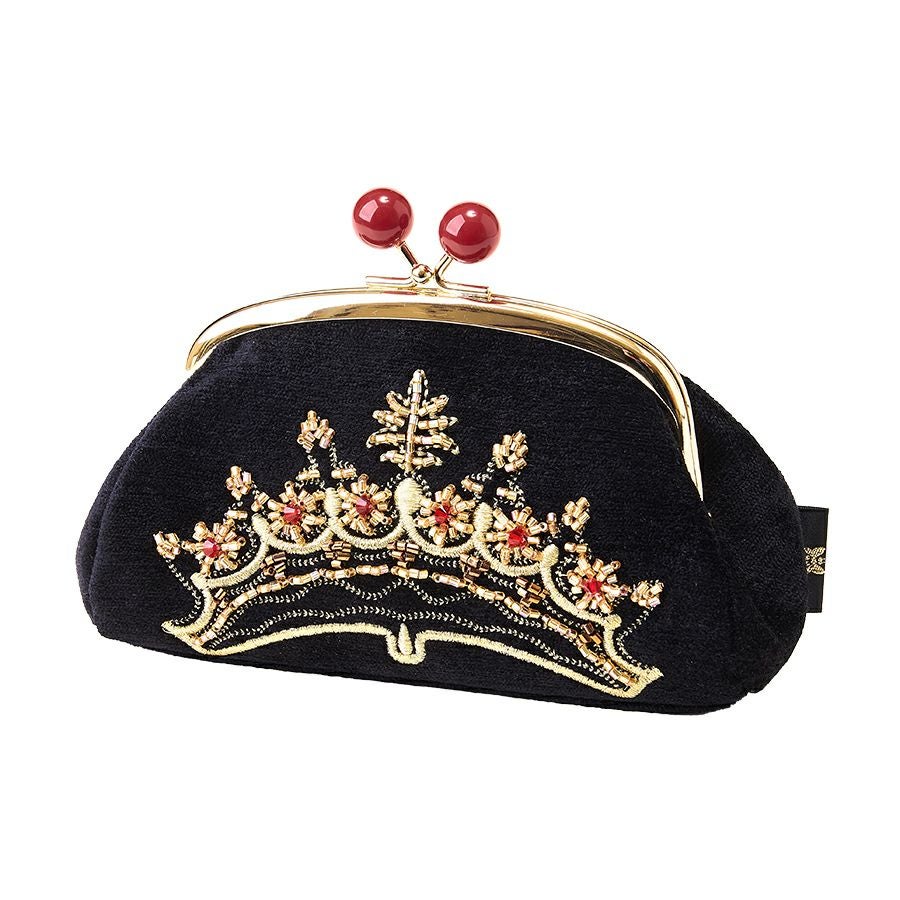 在庫数4 個＞ロイヤルクラウンビー 口金ポーチ（大） / Think Bee