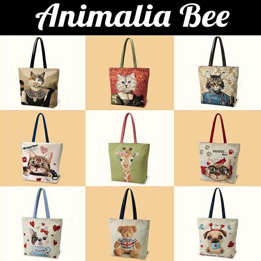 アニマリアビー ラージトートバッグ（にゃんて大佐） / Think Bee