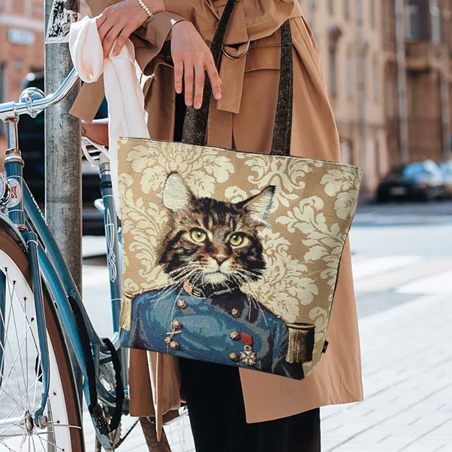 在庫数4 個＞アニマリアビー ラージトートバッグ（にゃんて大佐