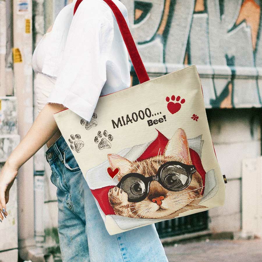 在庫数1 個＞アニマリアビー ラージトートバッグ（ミャオ探偵