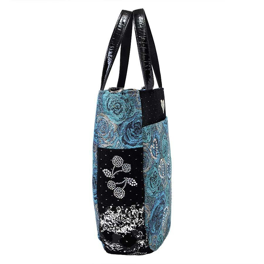 ネバーエンディングブルーローズ トートバッグ（2ウェイタイプ