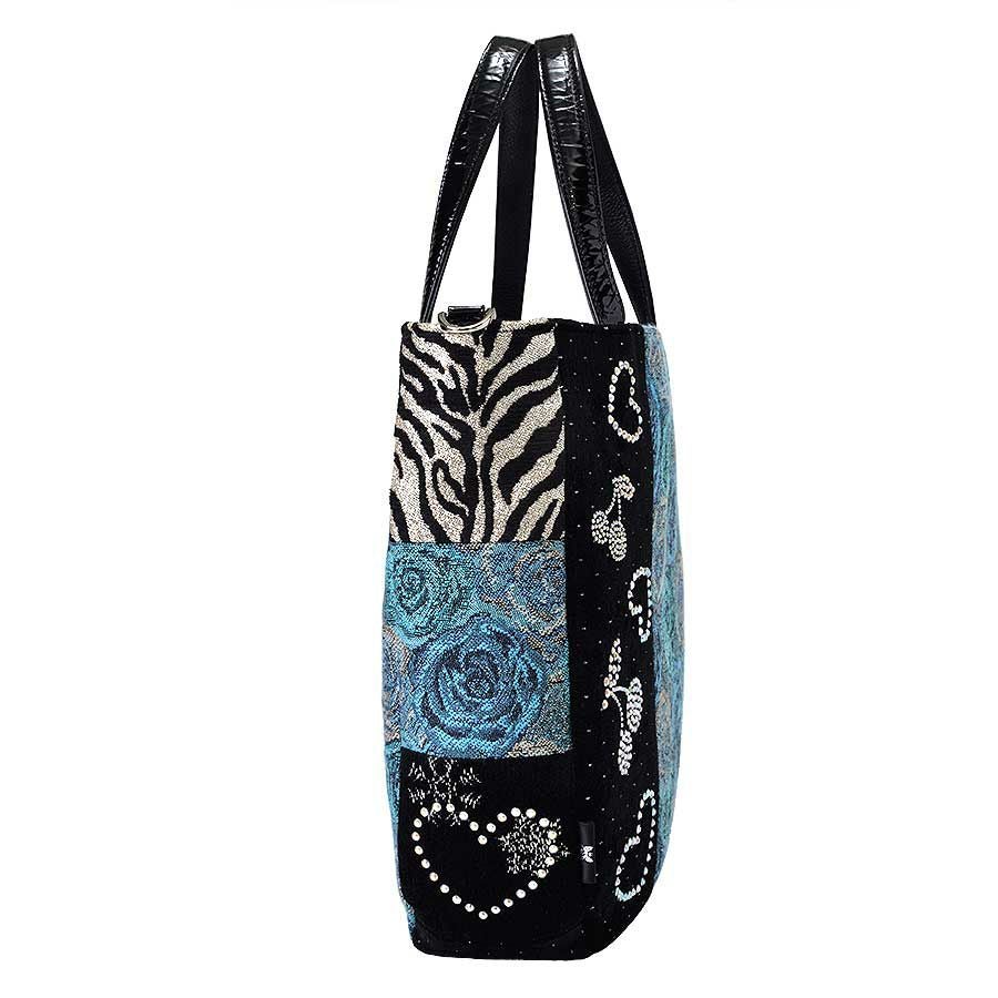 ネバーエンディングブルーローズ トートバッグ（2ウェイタイプ