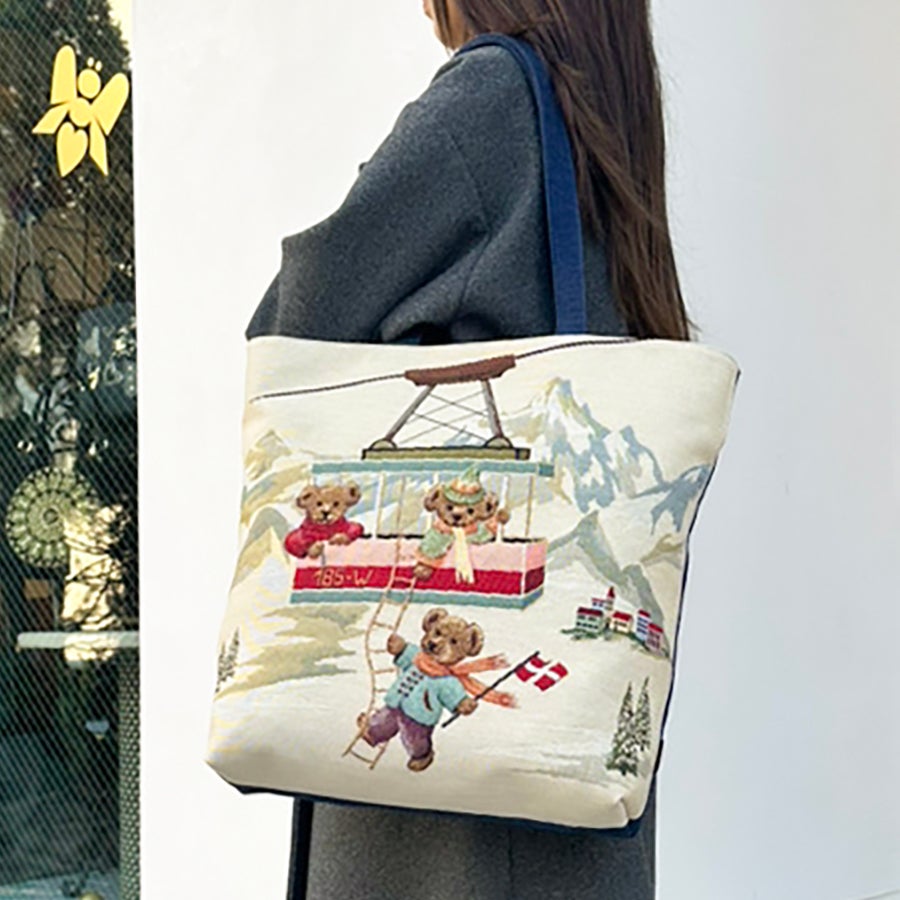 スノーゴンドラ・ベアーズ　ラージトートバッグ 